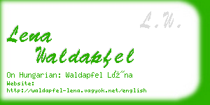 lena waldapfel business card
